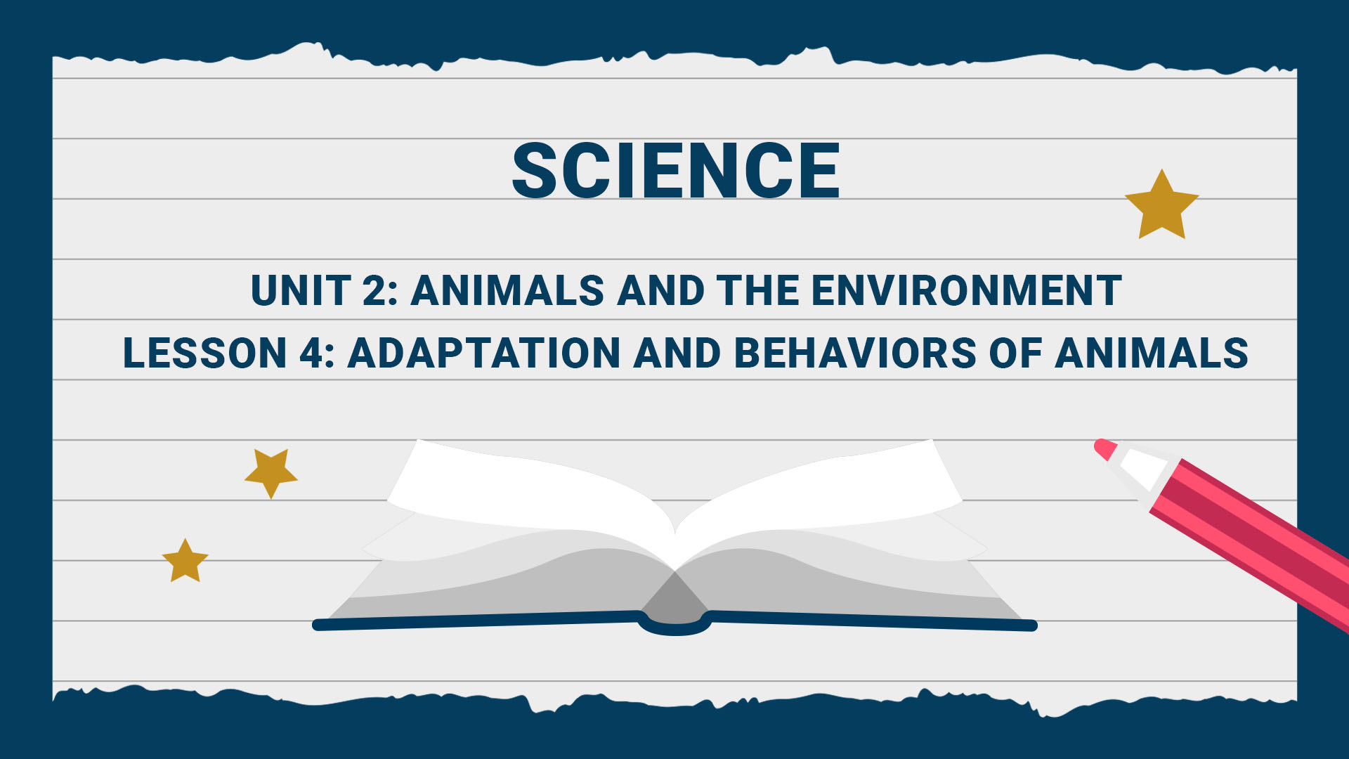 Lesson 4: Adaptation and Behaviors of Animals